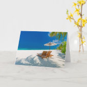Tropical Beaches | Lounge Chairs Beach, Bora Bora カード (黄色い花)
