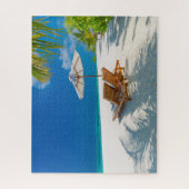Tropical Beaches | Lounge Chairs Beach, Bora Bora ジグソーパズル (縦)