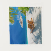 Tropical Beaches | Lounge Chairs Beach, Bora Bora タペストリー (正面)