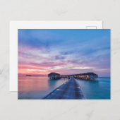 Tropical Beaches | Maldives Bungalows ポストカード (正面/裏面)