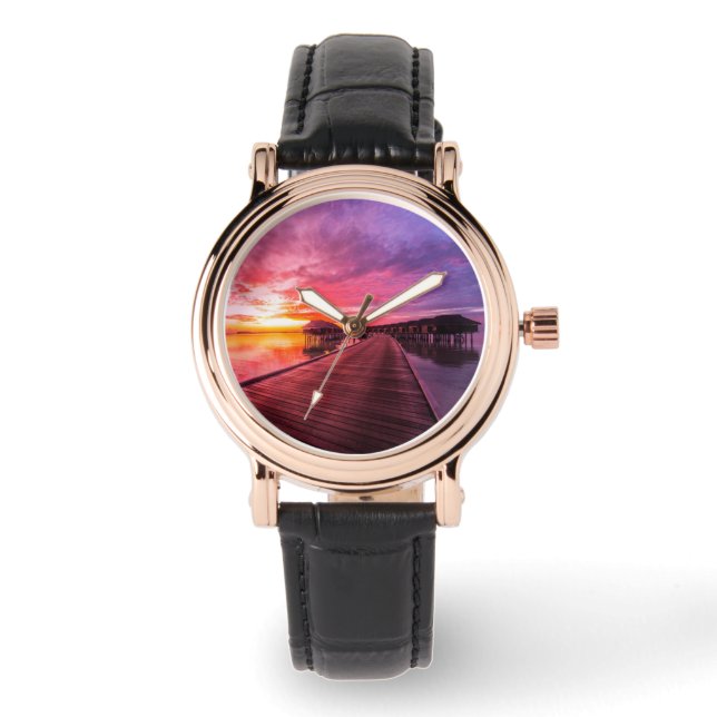Tropical Beaches |  Maldives Sunset 腕時計 (正面)