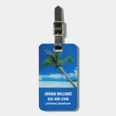 Tropical Beaches | Motu Tofari Beach, Bora Bora ラゲッジタグ (正面縦)