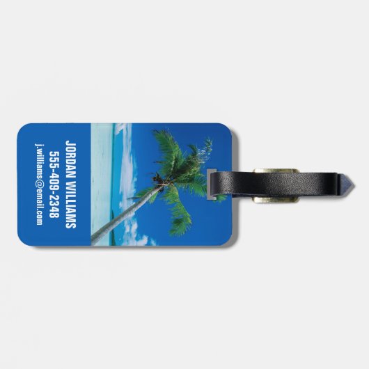 Tropical Beaches | Motu Tofari Beach, Bora Bora ラゲッジタグ (裏面横)