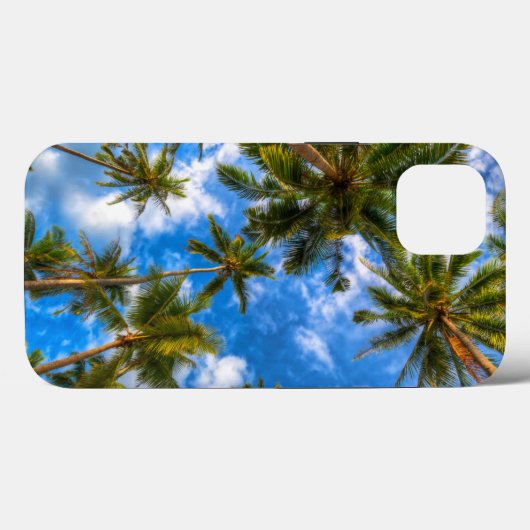Tropical Beaches | Palm Trees on Blue Sky Case-Mate iPhoneケース (裏面 (横))