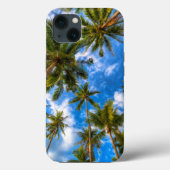 Tropical Beaches | Palm Trees on Blue Sky Case-Mate iPhoneケース (裏面)