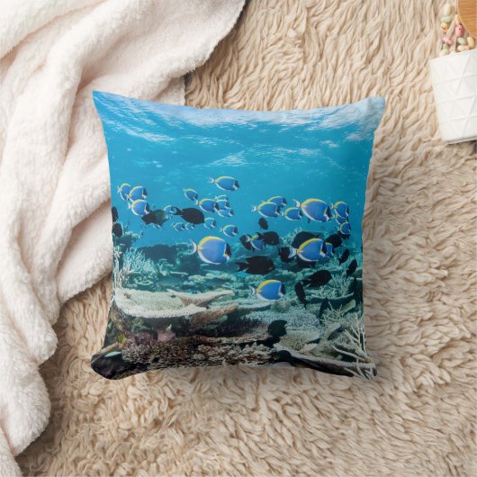 Tropical Beaches | Sturgeon Amongst Coral クッション (ブランケット)