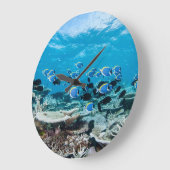 Tropical Beaches | Sturgeon Amongst Coral ラージ壁時計 (傾斜)