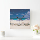 Tropical Beaches | Tropical Beach Anguilla スクエア壁時計 (ホーム)