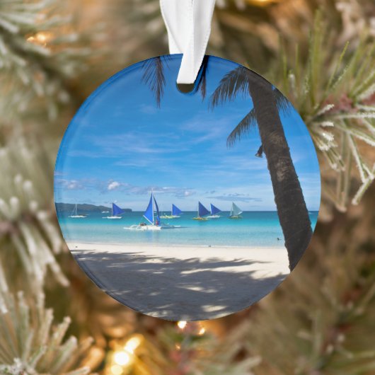 Tropical Beaches | White Beach Boracay Philippines オーナメント (ツリー)