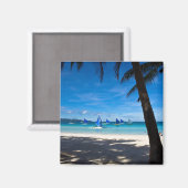 Tropical Beaches | White Beach Boracay Philippines マグネット (正面/裏面)