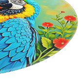 Tropical Beauty and Blue Parrot Design カッティングボード (角)