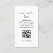 Tropical Bird Macaw Pet Store QR code 名刺 (裏面)