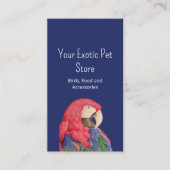 Tropical Bird Macaw Pet Store QR code Blue 名刺 (正面)