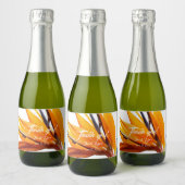 Tropical Bird of Paradiseフローラ結婚ズ・サンキュー スパークリングワインラベル (ボトル)