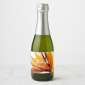 Tropical Bird of Paradiseフローラ結婚ズ・サンキュー スパークリングワインラベル (正面)