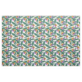 Tropical Bird of Paradise Floral Pattern ファブリック (ファットクウォーター)
