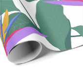 Tropical Bird of Paradise Flowers Patterned ラッピングペーパー (ロールコーナー)