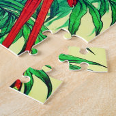 Tropical Birds Botanical Illustration ジグソーパズル (側面)