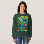 Tropical Birds Botanical Illustration スウェットシャツ (正面フル)