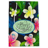 Tropical Birthday Floral Medium Gift Bag ミディアムペーパーバッグ (正面)
