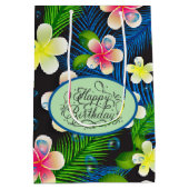 Tropical Birthday Floral Medium Gift Bag ミディアムペーパーバッグ (裏面)