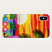 TROPICAL BLISS FOR PINEAPPLES FAMILY  Case-Mate iPhoneケース (裏面(横))