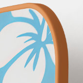 Tropical Blue Beach Flowers ピックルボールラケット (左詳細)