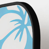 Tropical Blue Beach Flowers ピックルボールラケット (左詳細)