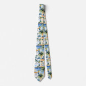 Tropical Blue Mediterranean ネクタイ (正面)