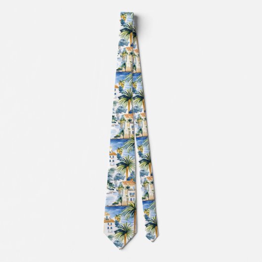 Tropical Blue Mediterranean  ネクタイ (正面)