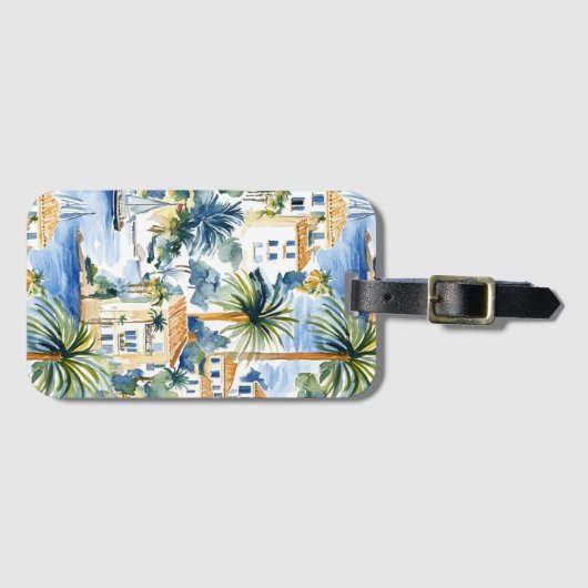 Tropical Blue Mediterranean   ラゲッジタグ (正面横)