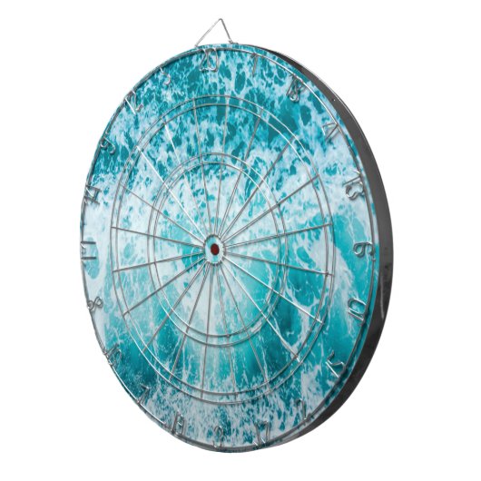 Tropical Blue Ocean Waves ダーツボード (正面右)