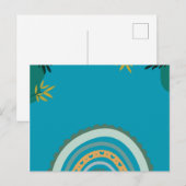 Tropical blue teal  シーズンポストカード (正面/裏面)
