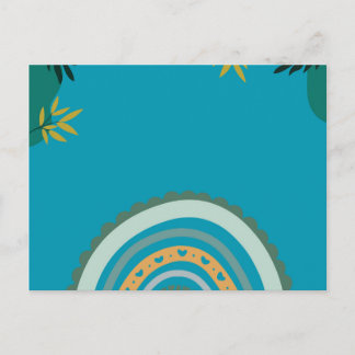 Tropical blue teal シーズンポストカード
