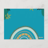 Tropical blue teal ポストカード (裏面)