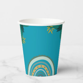 Tropical blue teal 紙コップ