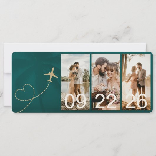 Tropical Boarding Pass Destination Plane Ticket (裏面)