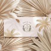 Tropical Boarding Plane Ticket Destination Wedding 招待状