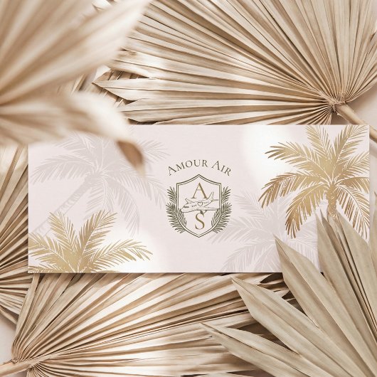 Tropical Boarding Plane Ticket Destination Wedding 招待状
