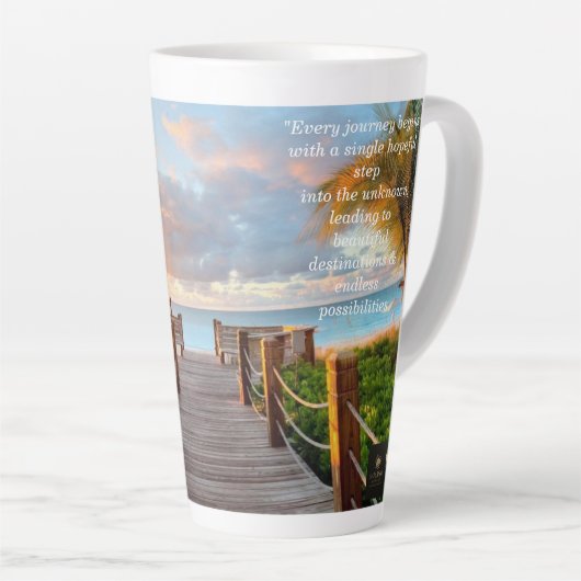 Tropical boardwalk Latte Mug 17oz カフェラテマグ (右アングル)