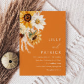 Tropical Boho Sunflower Wedding 招待状