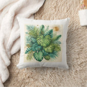 Tropical Boho Throw Pillow Cover クッション (ブランケット)