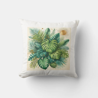 Tropical Boho Throw Pillow Cover クッション