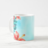 Tropical Bold Watercolor Mug – Vibrant Palm コーヒーマグカップ (正面左)