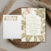Tropical Botanical Garden Wedding Return Address ラベル