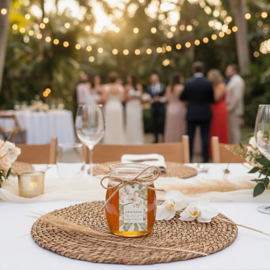 Tropical Botanical Garden Wedding Thank You Favor ギフトタグ