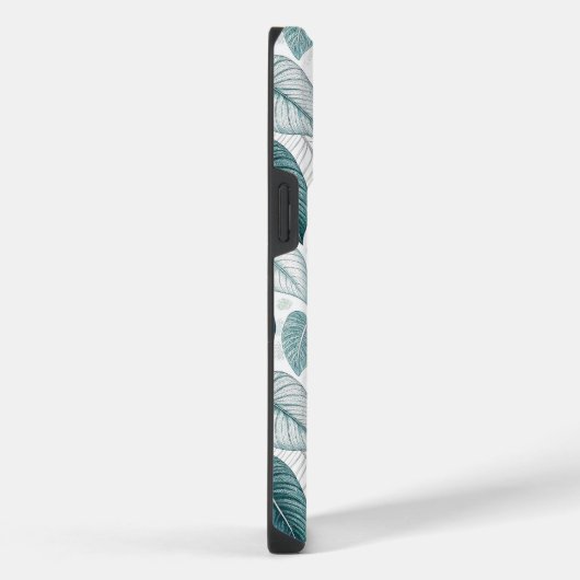 Tropical Botanical Green Monsteras iPhoneケース (右側面)