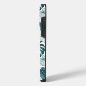 Tropical Botanical Green Monsteras iPhoneケース (左側面)