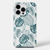 Tropical Botanical Green Monsteras iPhoneケース (裏面)