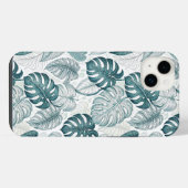 Tropical Botanical Green Monsteras iPhoneケース (裏面横)